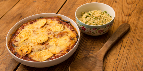 Aubergine And Goat's Cheese