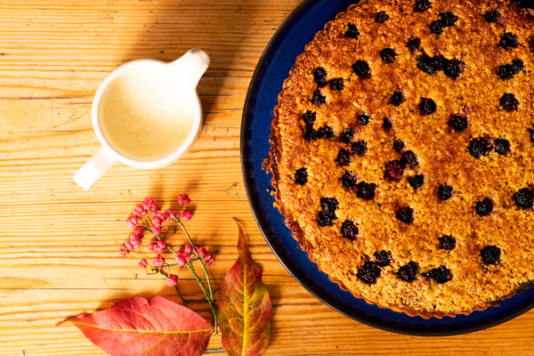Hazelnut Tart with Blackberries