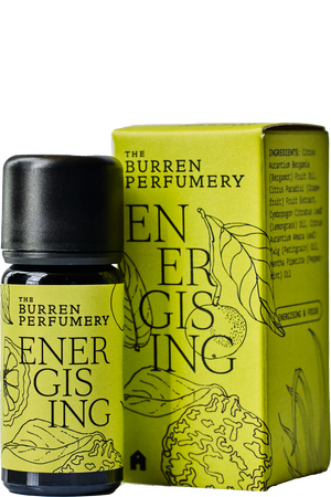 Energising is a vibrant blend of pure essential oils, bergamot, grapefruit, lemongrass, petitgrain and peppermint oil
