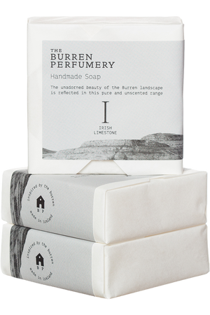 The unadorned beauty of the Burren landscape is reflected in this pure and unscented bar soap.
