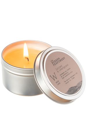 Burren Perfumery Juniper and Lemongrass Essential Oil Scented Soy Candle